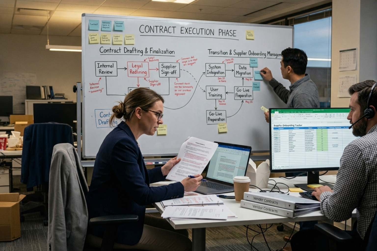 Contract Execution — contract drafting and supplier onboarding